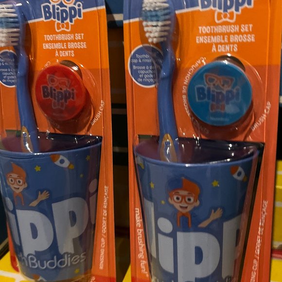 NEW 2 PACK BUNDLE BLIPPI BRUSH BUDDIES TOOTHBRUSH SETS - Picture 3 of 5